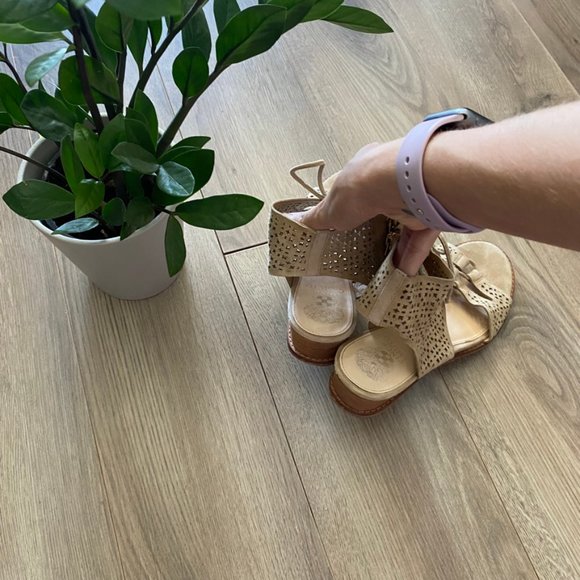 Vince Camuto Rose Suede Wedge Sandal - Picture 7 of 10